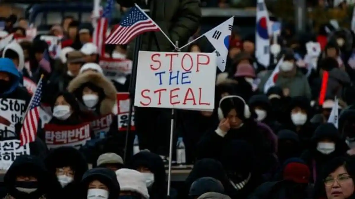 Mengapa Pendukung Yoon Kibarkan Bendera AS dan Stop the Steal?