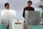 Jokowi Gunakan Hak Pilihnya di TPS IV Gambir
