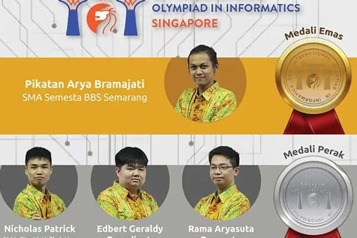 Indonesia Berjaya di International Olympiad in Informatics, Pikatan Arya Berhasil Raih Medali Emas