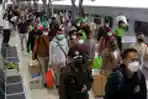 Arus Balik Lebaran di Stasiun Pasar Senen