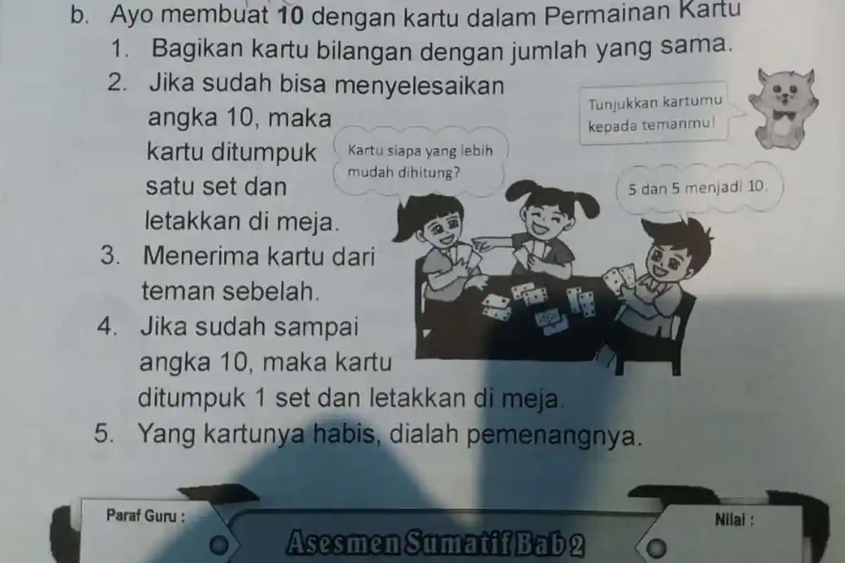 Waduh, LKS Kelas 1 di Banyumas Berisi Materi Permainan Gaple, Orang Tua Siswa Protes Identik Judi