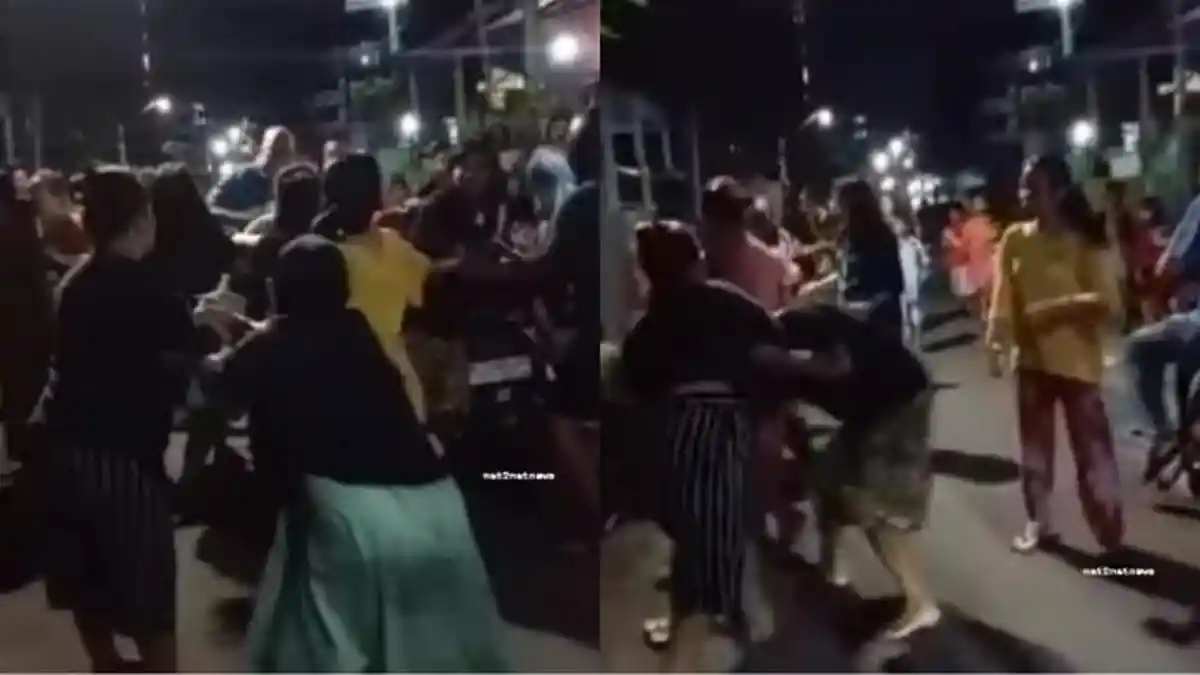 Emak-emak Adu Jotos hingga Saling Jambak, Satu Korban Dilarikan ke Rumah Sakit