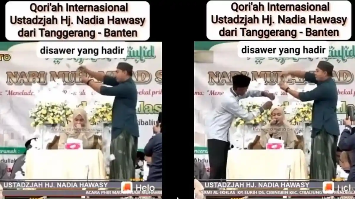 2 Pria Lempar Uang Seperti Saweran Saat Pembacaan Ayat Suci, Sang Qoriah Kesal hingga Kecaman MUI