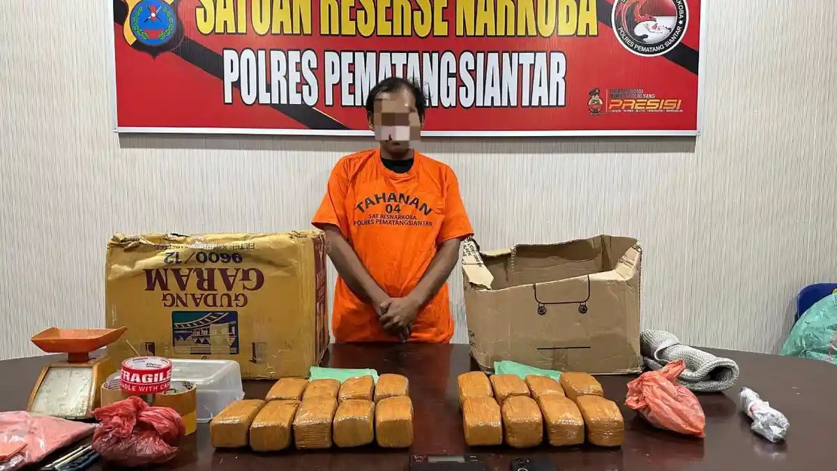 Polres Pematangsiantar Ungkap Peredaran Ganja 7 Kilogram, Satu Tersangka Ditangkap