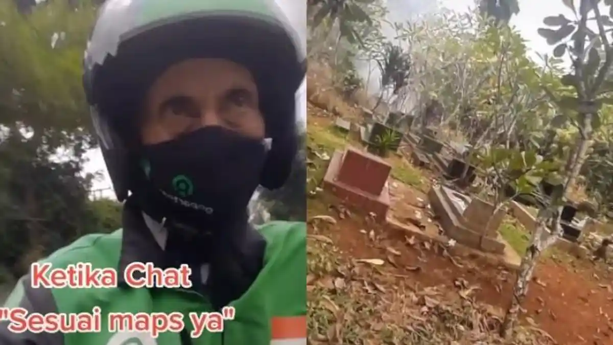 Bukan Kali Ini Saja Driver Ojol Ini Disesatkan oleh Aplikasi, Niat Ambil Orderan Nyasar ke Kuburan
