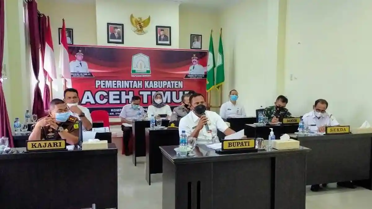 Bupati Aceh Timur Rocky Minta Camat dan Keuchik Proaktif Terapkan Prokes