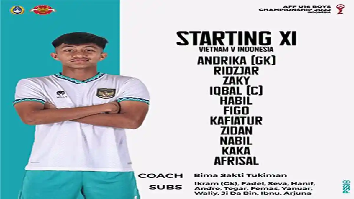 Live Score Hasil Babak Pertama Timnas U16 Indonesia vs Vietnam Final Piala AFF U16 2022