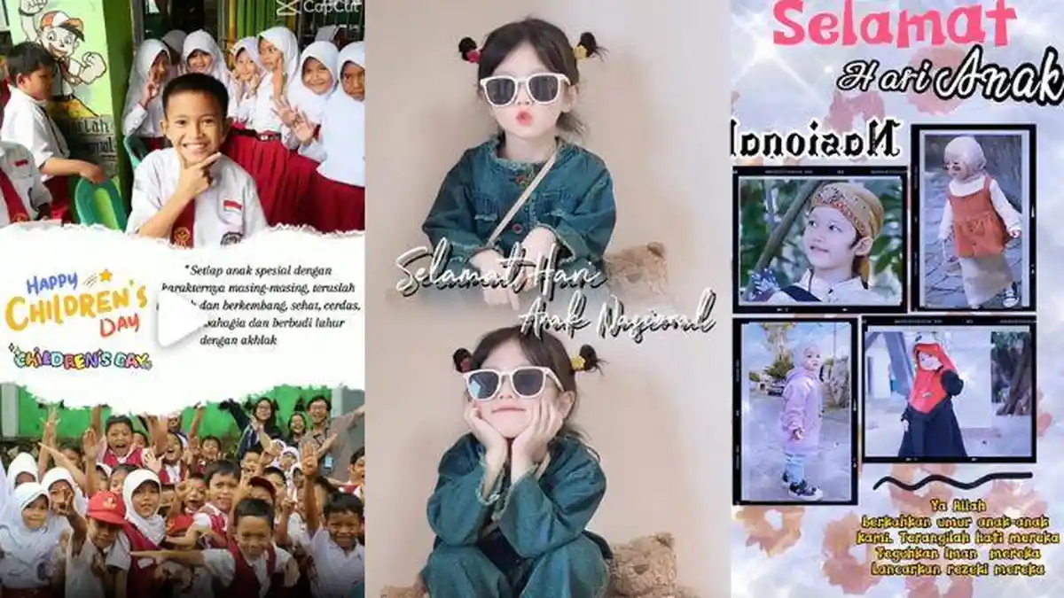 25 Template CapCut Hari Anak Nasional 2025, Pasang Foto di Twibbon Video dan Share ke Medsos