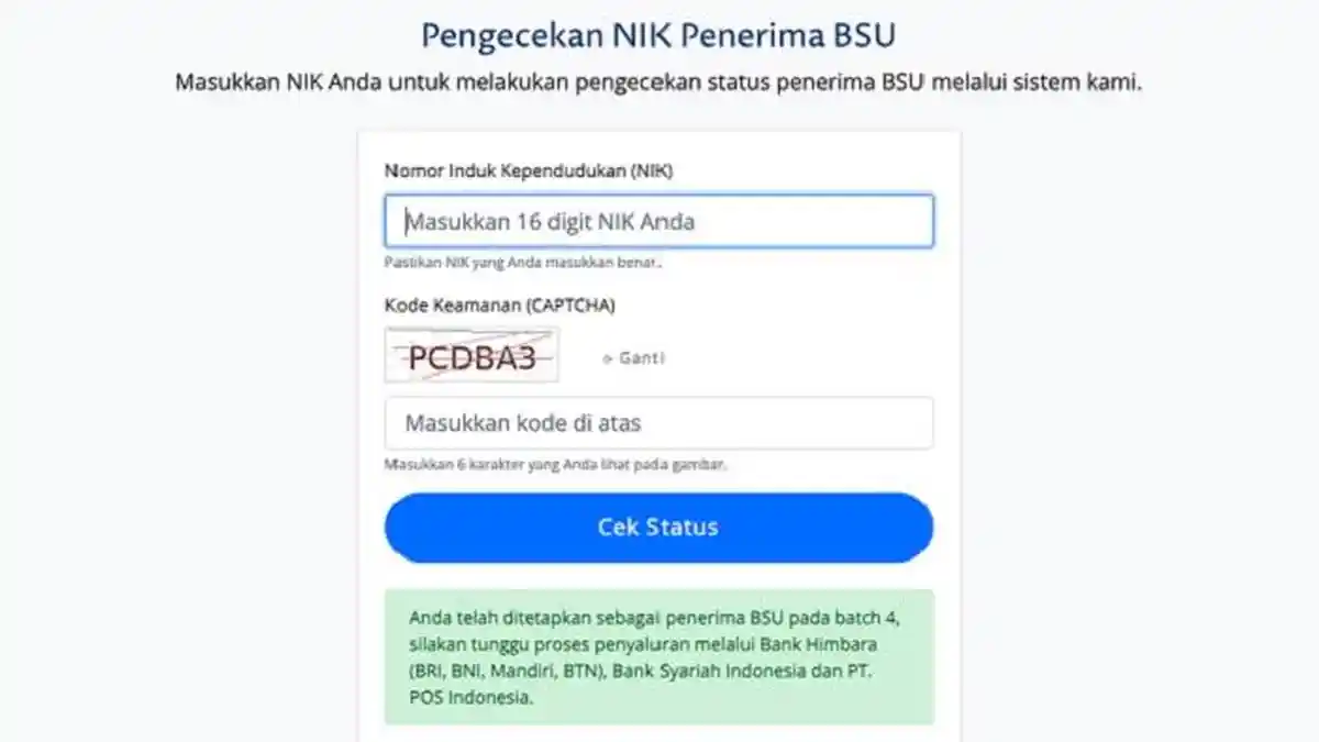Cek Nama Penerima BSU 2026 Pakai NIK KTP untuk Dapat Rp900 via bsu ...
