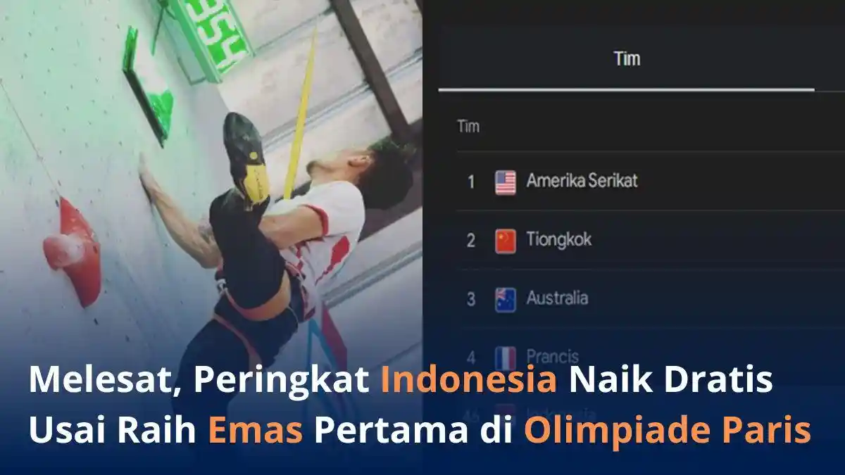 Update Peringkat Indonesia di Perolehan Medali Olimpiade Paris 2024 Usai Veddriq Leonardo Raih Emas