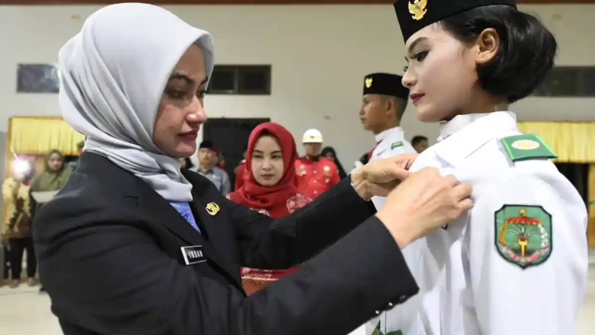 70 Paskibra Luwu Utara Dikukuhkan Bupati Luwu Utara