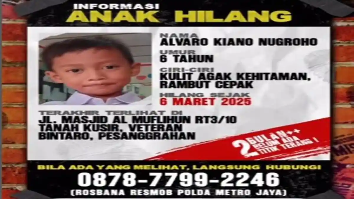 Kondisi Alvaro Kiano Nugroho usai Hilang 8 Bulan, Ditemukan Tinggal Kerangka, Pelaku Ayah Tirinya