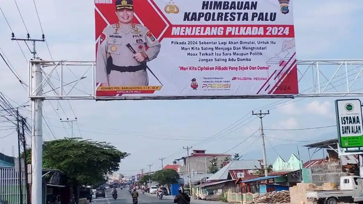 Kapolresta Palu Instruksi Pasang Billboard Anti Hoaks, Cek Lokasinya