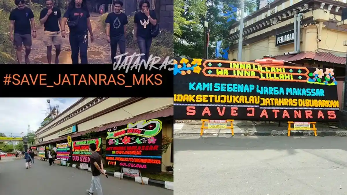 Ada Apa dengan Polrestabes Makassar? Karangan Bunga #SaveJatanras Membludak di Mapolres