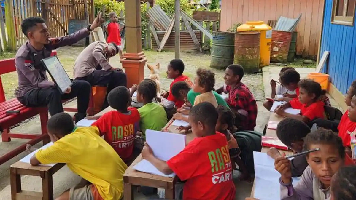 Berkat Program Si-Ipar, Kemampuan Literasi Anak di Pegunungan Bintang Meningkat