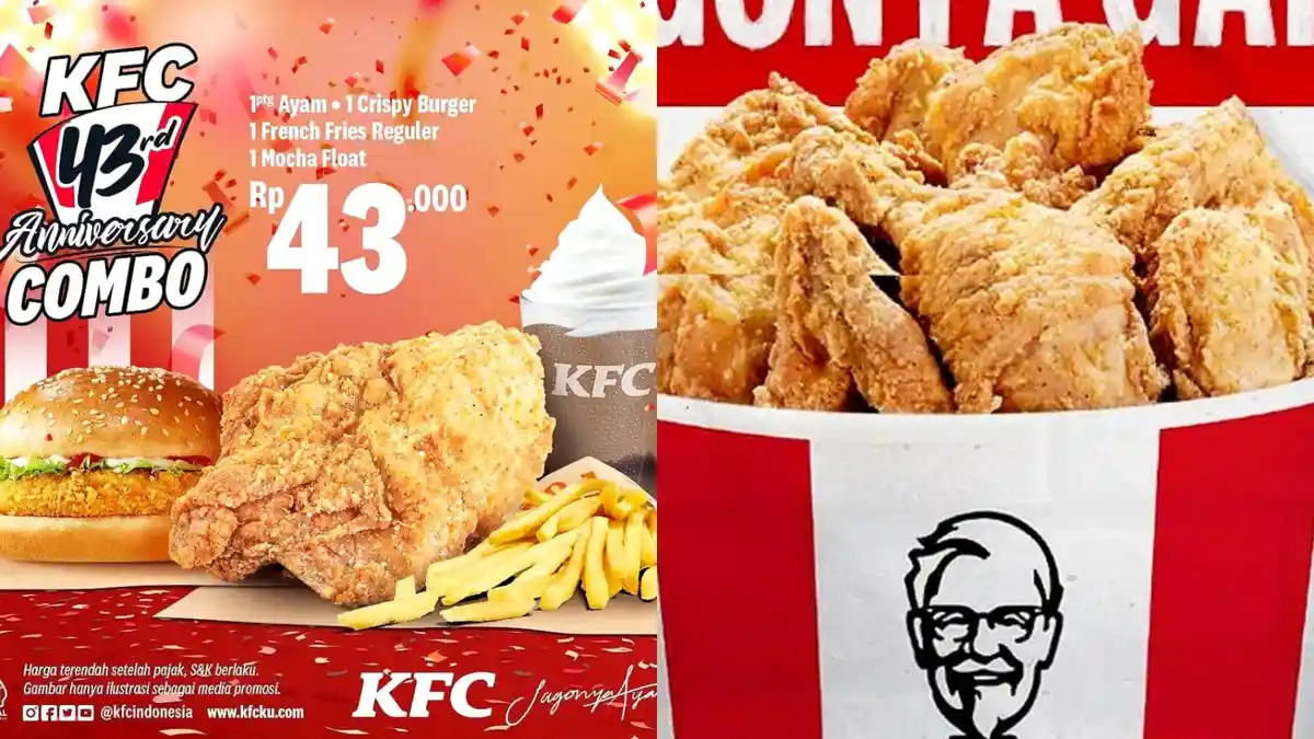 NEW! Promo KFC 15-31 Oktober 2022, Dapatkan Kombo KFC 43rd Birthday ...