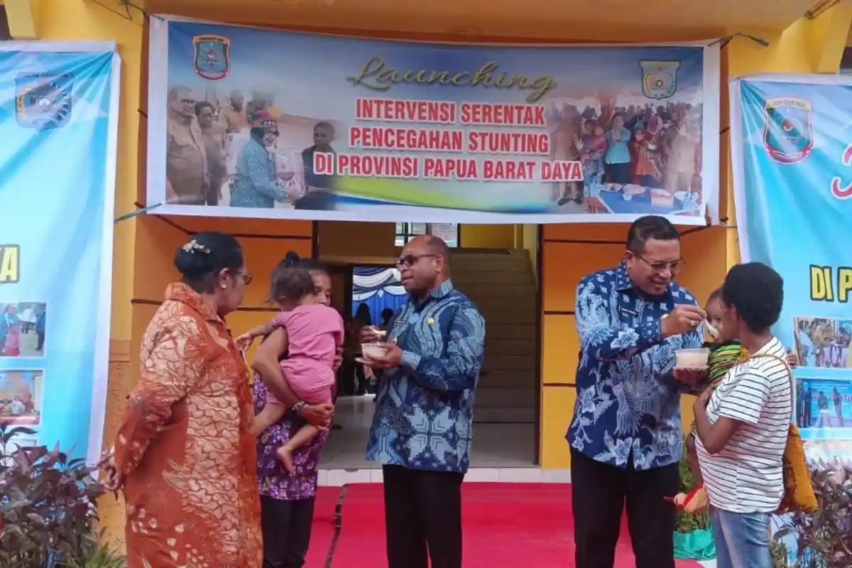 Pemprov PBD dan Pemkot Sorong Luncurkan Intervensi Serentak Pencegahan Stunting di Papua Barat Daya 