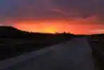 Pemandangan Sanset Jalan Tol Trans Sumatera