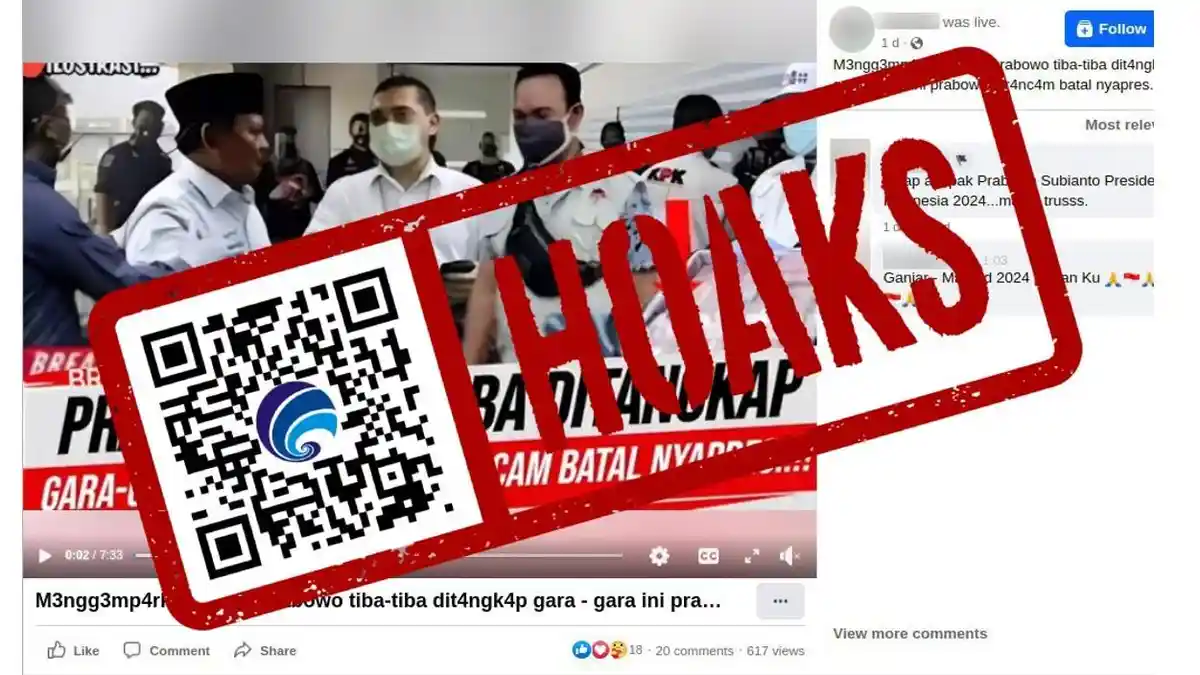 HOAX! Prabowo Subianto Terancam Gagal Maju Pilpres karena Ditangkap