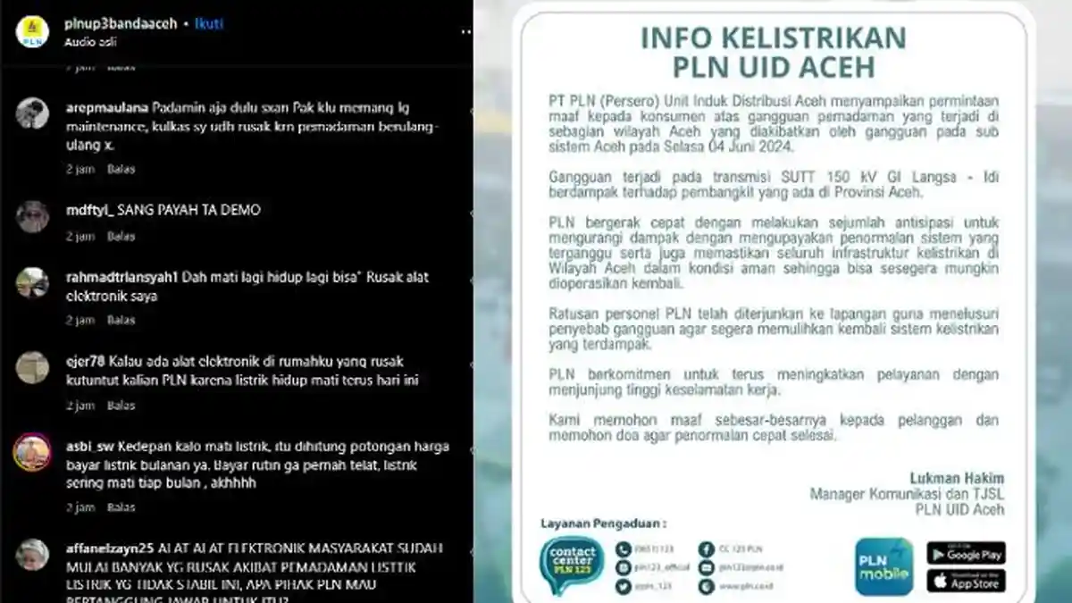 PARAH, Listrik Padam Berkali-kali Warga Serang Medsos PLN