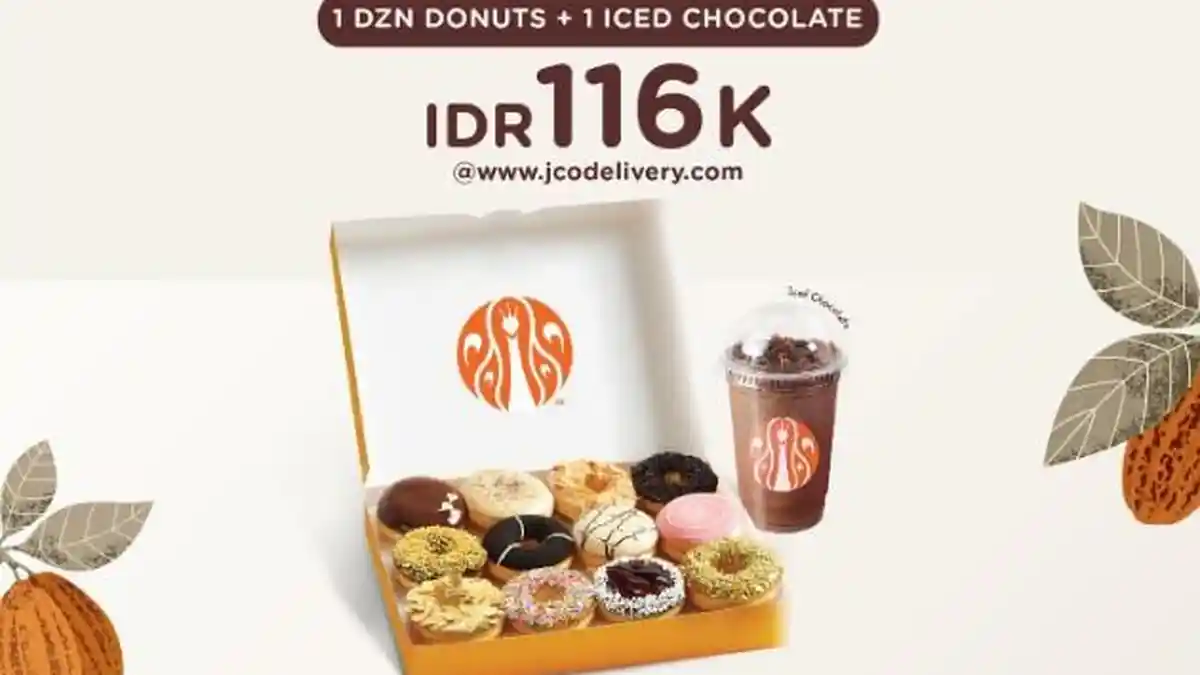 4 Promo JCO Hari Ini 17 Juni 2023, 1 Dozen Donuts + Iced Chocolate Rp116 Ribu