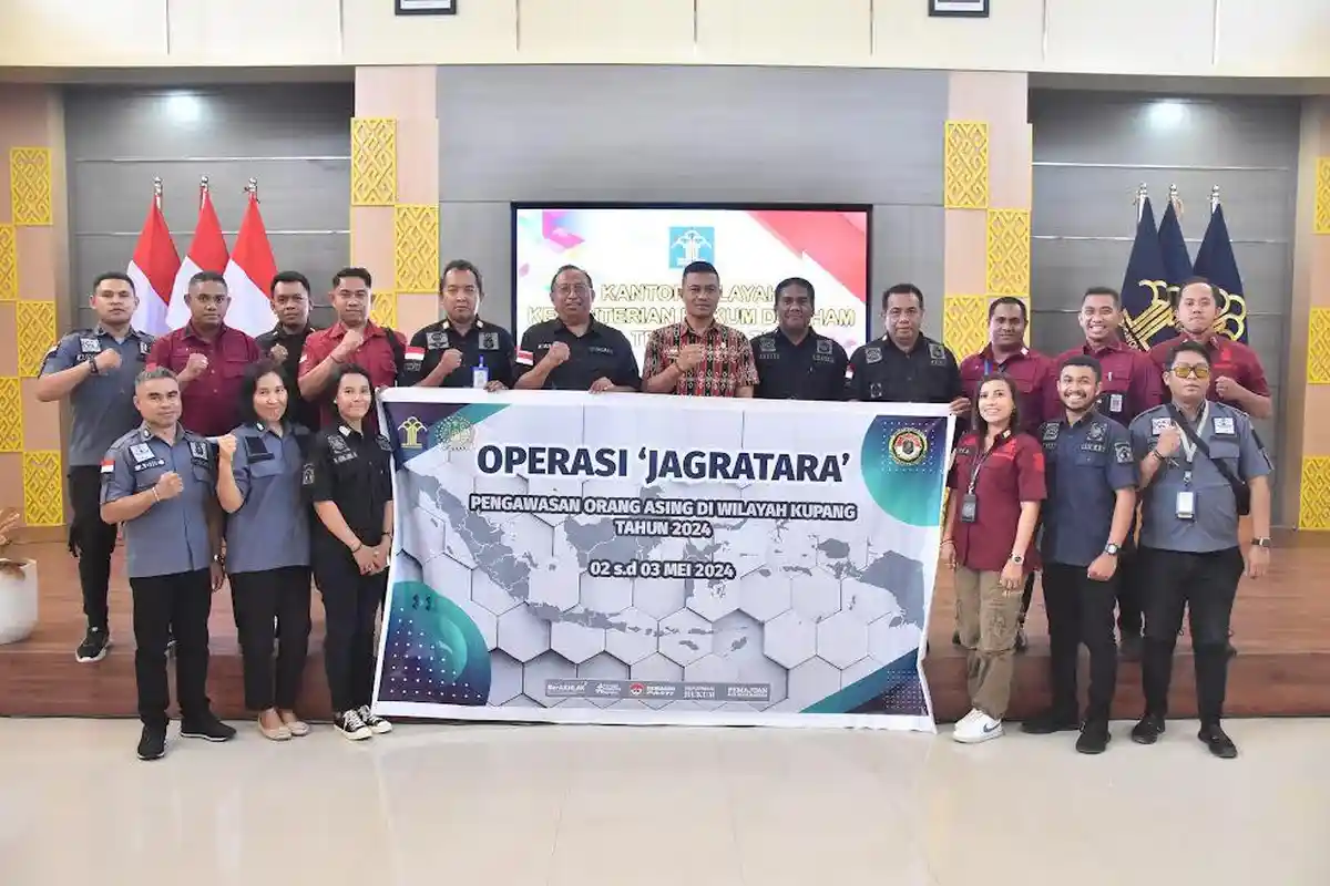 Laksanakan Pengawasan Orang Asing Secara Serentak Rudenim Kupang Terlibat Operasi Jagratara