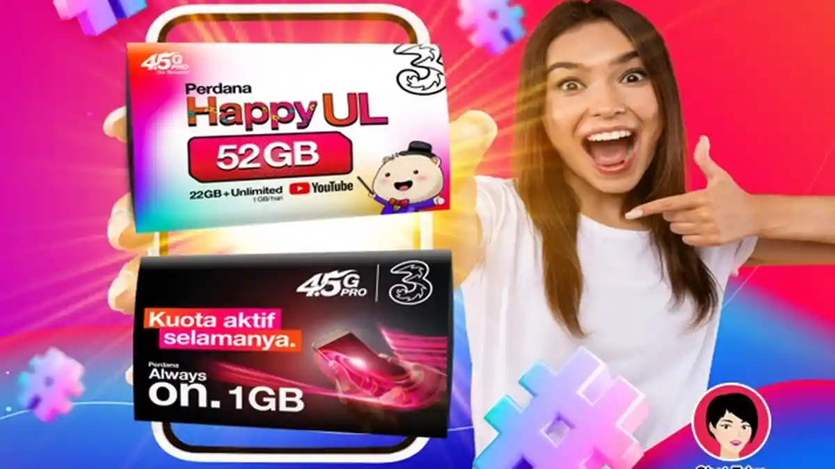 Paket Internet Murah Tri, Beli Kartu Perdana Online Bebas Ongkir