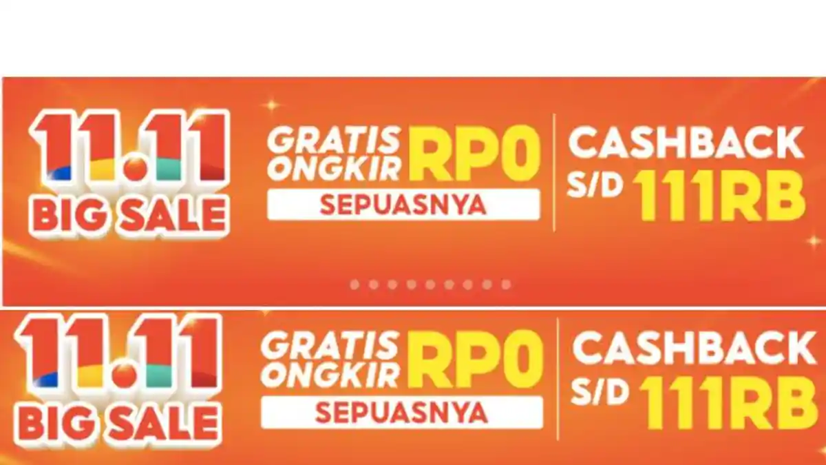 Promo 11.11 Shopee, Blibli, Tokopedia, Tiket.com, McD, KFC, Burger King ...