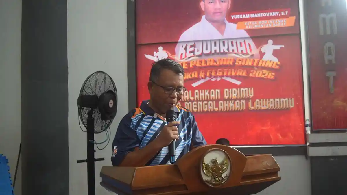 Kejuaraan Karate Pelajar 2026 Digelar, Pemkab Sintang Tekankan Sportivitas