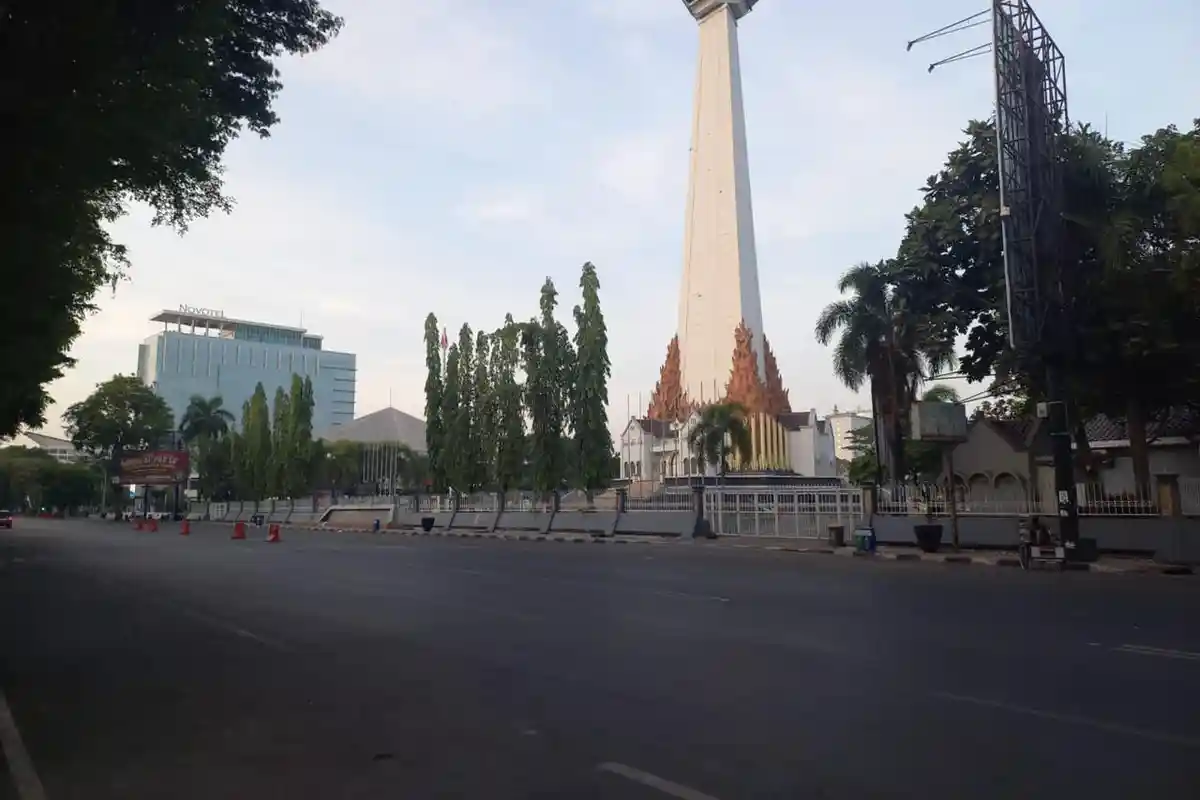 Setelah Dipadati Massa Relawan Pendukung Anies, Ini Penampakan Jalan Sudirman Kota Makassar, Sulawesi Selatan
