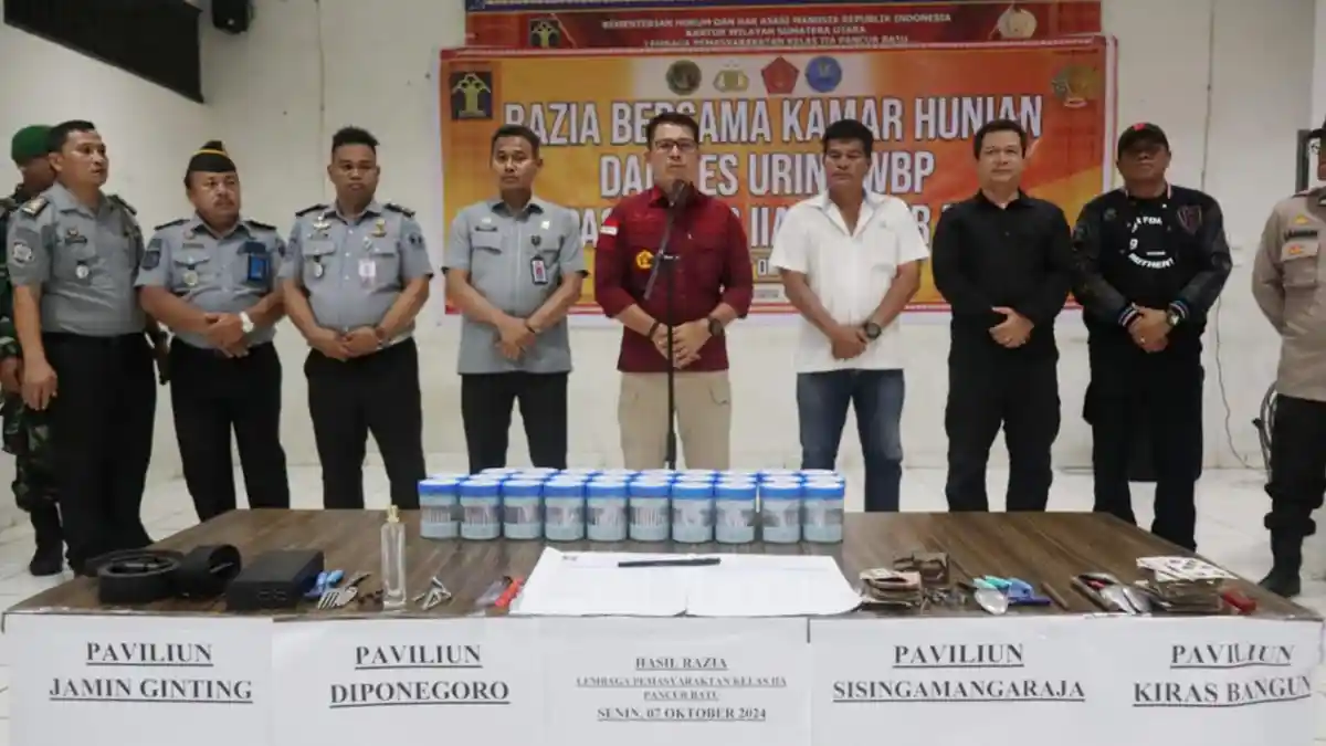 Pastikan Zero Halinar, Lapas Pancur Batu Gelar Razia Gabungan