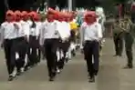 Paskibraka Berlatih di Istana Merdeka