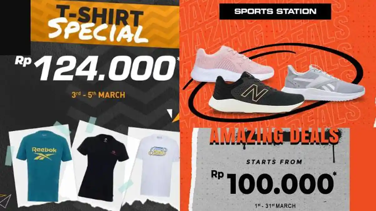 Diskon Sport Station Indonesia Bulan Maret 2023, Ada Cashback 100 Ribu dan Potongan Harga 50 Persen