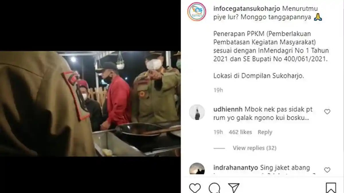 VIRAL Video Bupati Sukoharjo Memarahi Penjual Sate, Ternyata Jam Buka Warung Melebihi Aturan PPKM