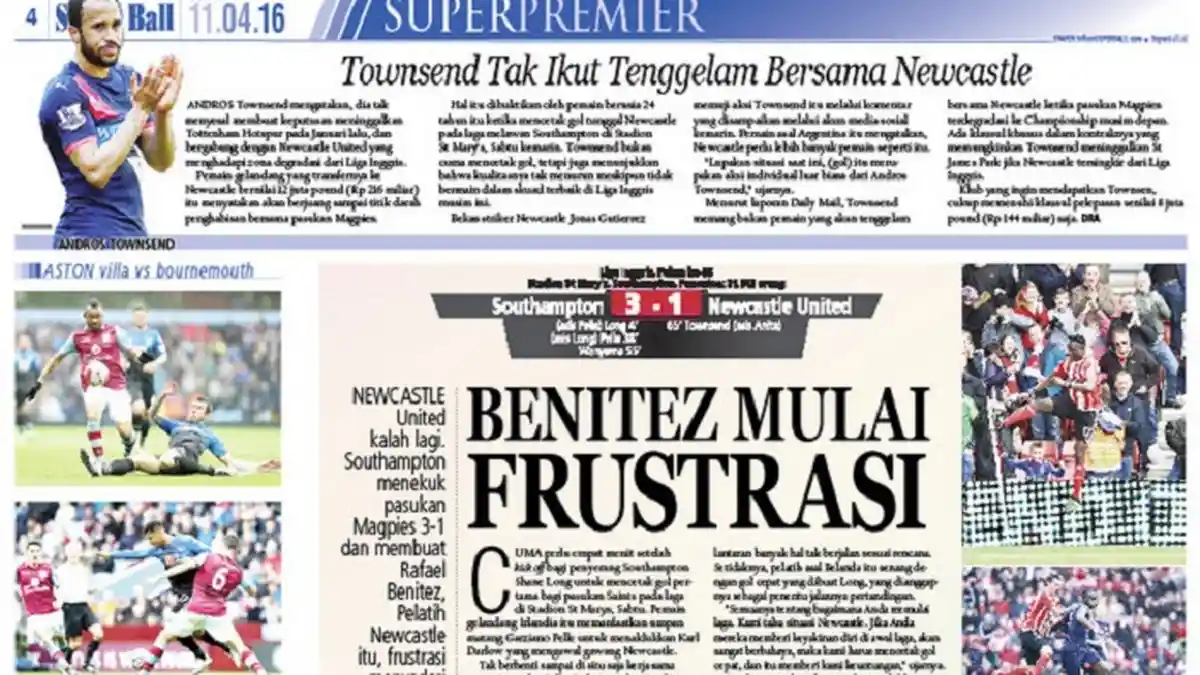 Rafael Benitez Frustrasi Lihat Pertahanan Newcastle United