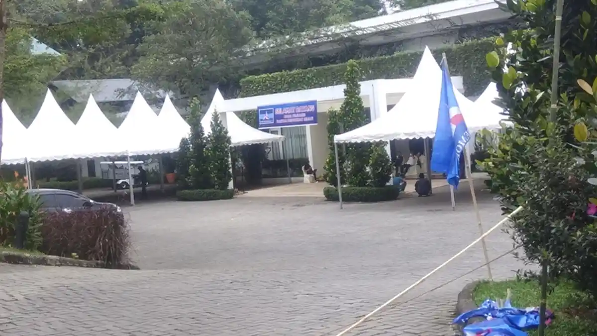 Penampakan Terkini Suasana Lokasi KLB Demokrat di Sibolangit, Masih Dijaga Petugas Keamanan