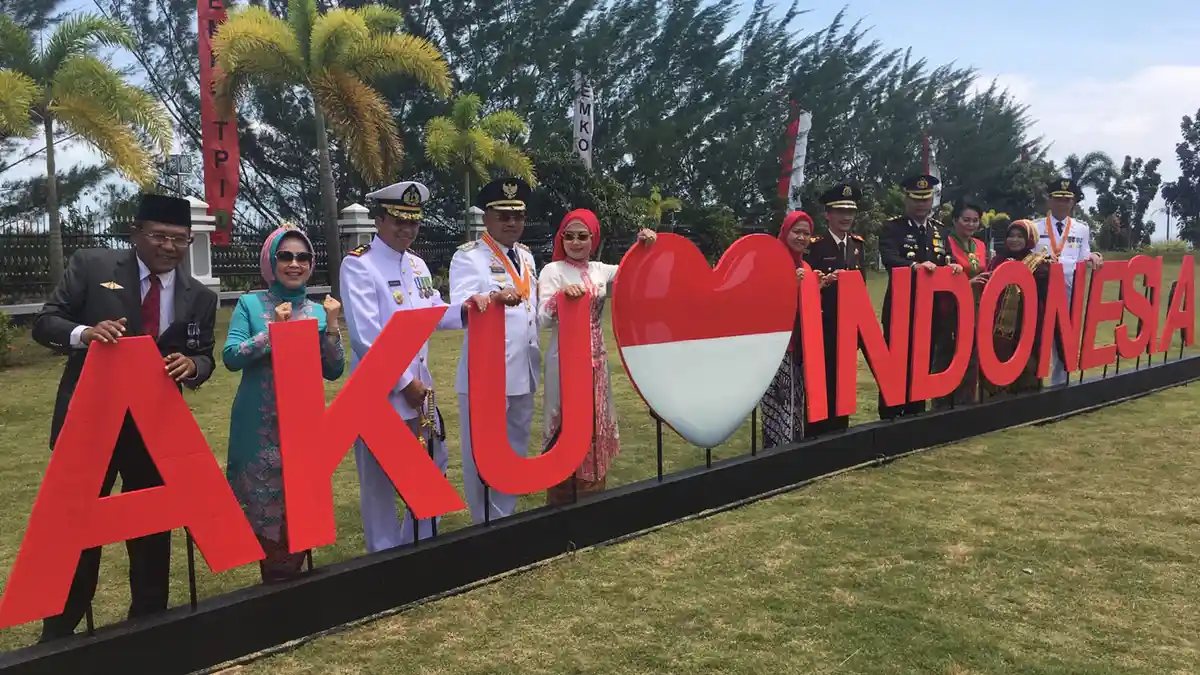 Ada Gambar Hati Berukuran Besar saat Upacara Kemerdekaan di Pinang. Apa Kata Walikota?