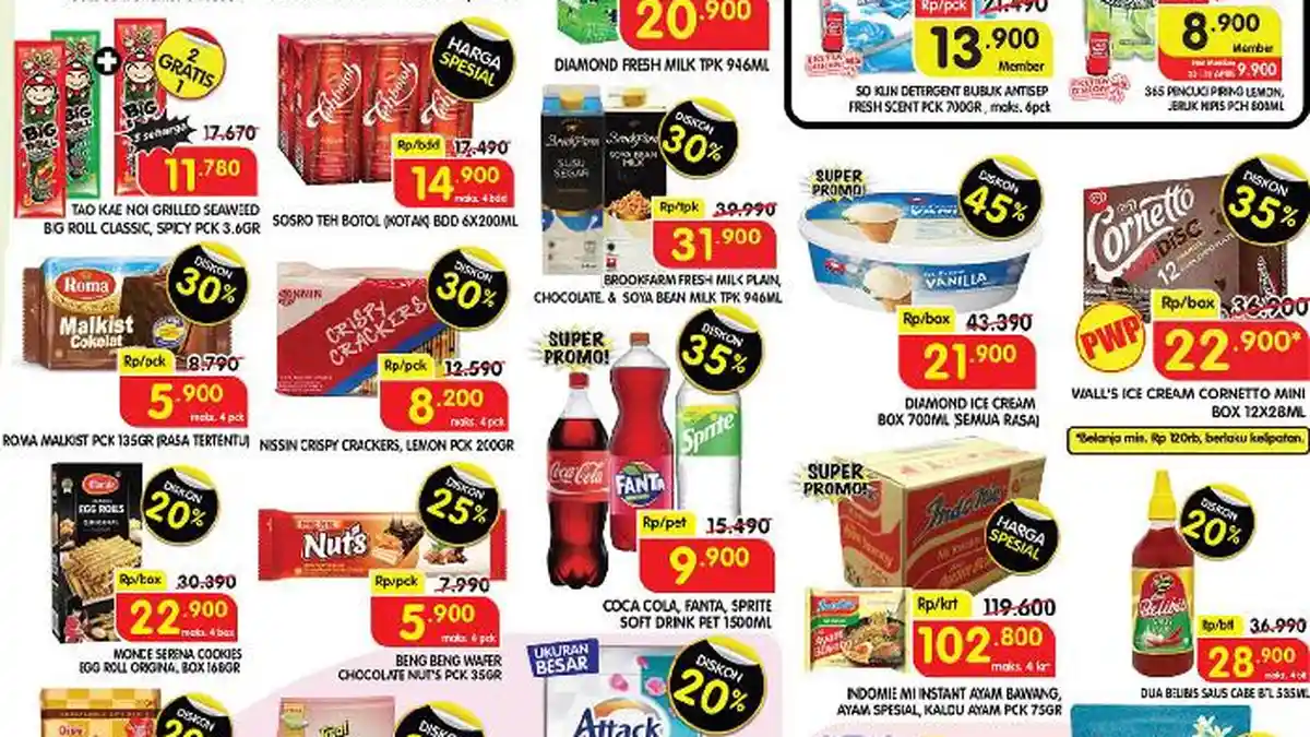 PROMO Superindo 23-25 April 2024: IceCream Diamond Diskon 45 Persen, Kimbo Probites Beli 2 Gratis 1