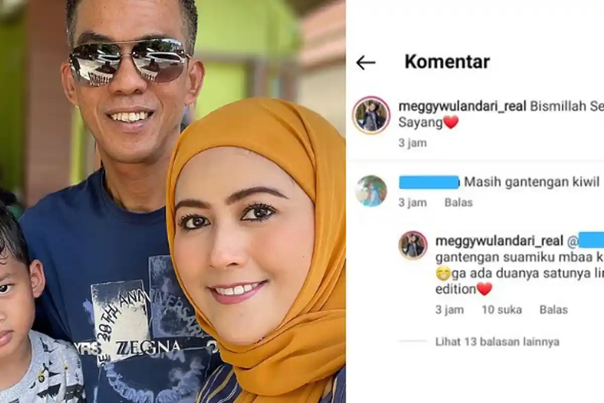 Reaksi Meggy Wulandari Saat Suami Dibandingkan Kiwil Disebut Kalah Ganteng, Skakmat Netizen