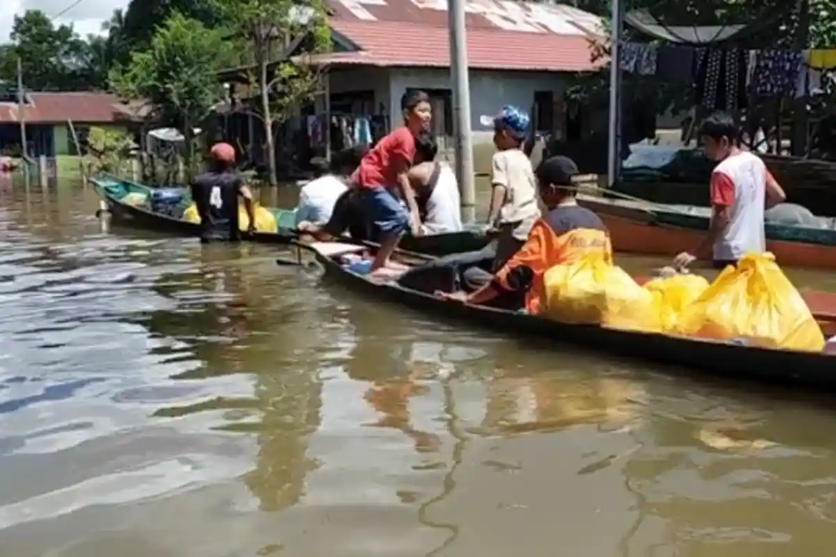Banjir di Lamandau Sebagian Desa Masih Terendam,  Warga Tak Bisa Bekerja, Butuh Bantuan Makanan