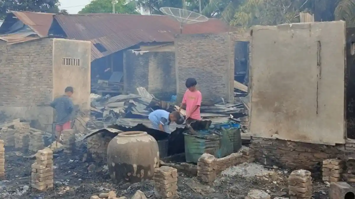 60 Rumah Terdampak Kebakaran di Sei Sapung Jaya, Korban Butuh Makanan dan Penerangan