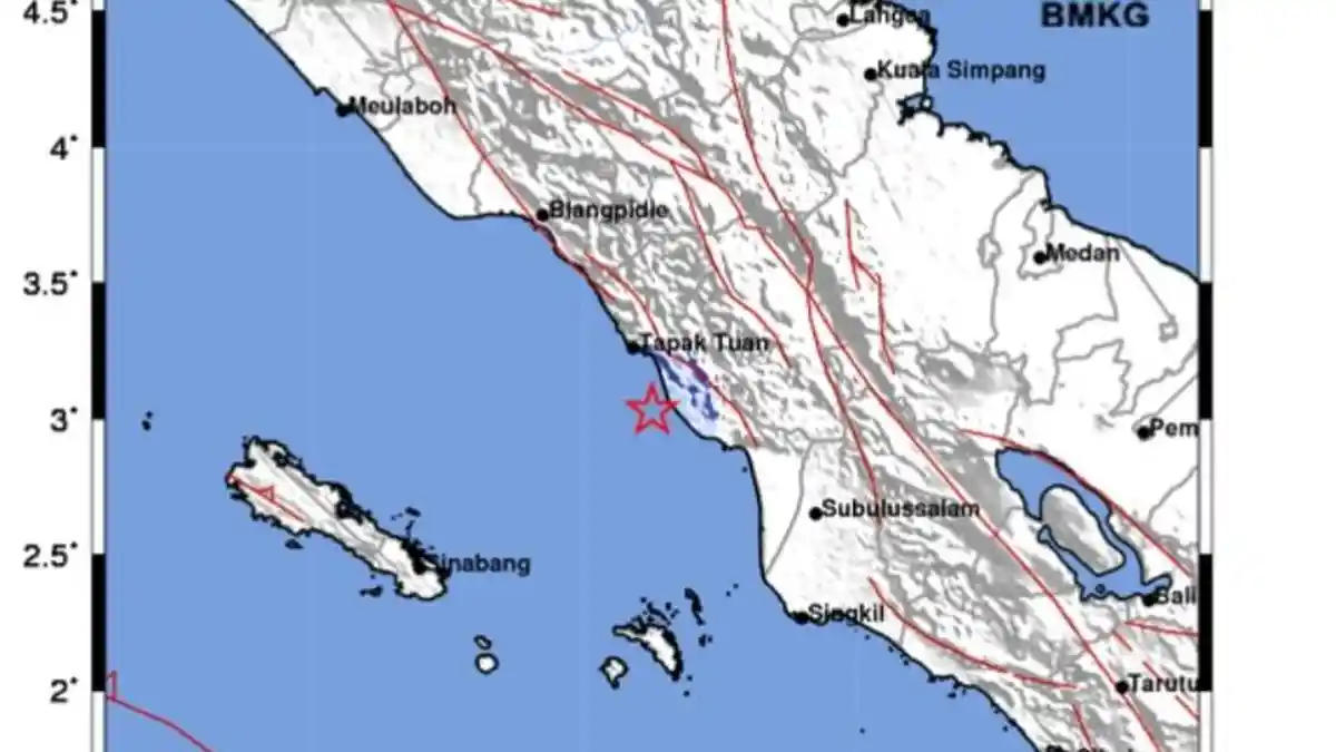 Gempa Bumi Guncang Aceh Selasa 14 April 2026, Gempanya Terjadi Malam Ini