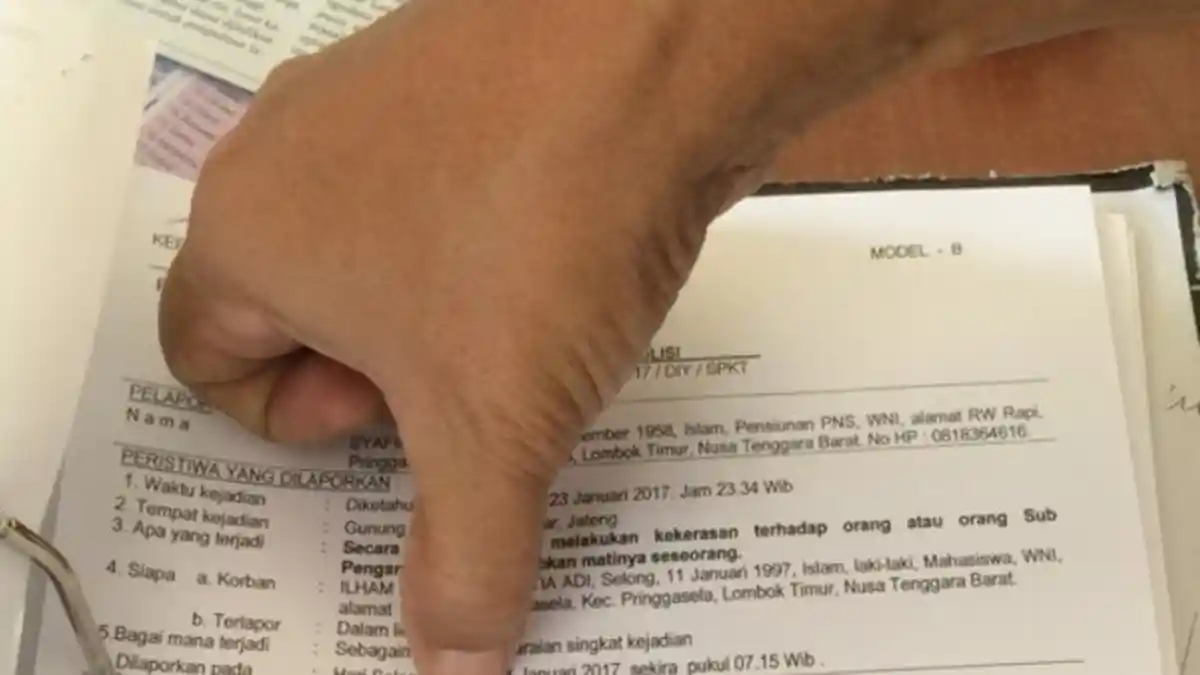 Syafii Lapor Polda DIY Curiga Jasad Putranya Penuh Luka