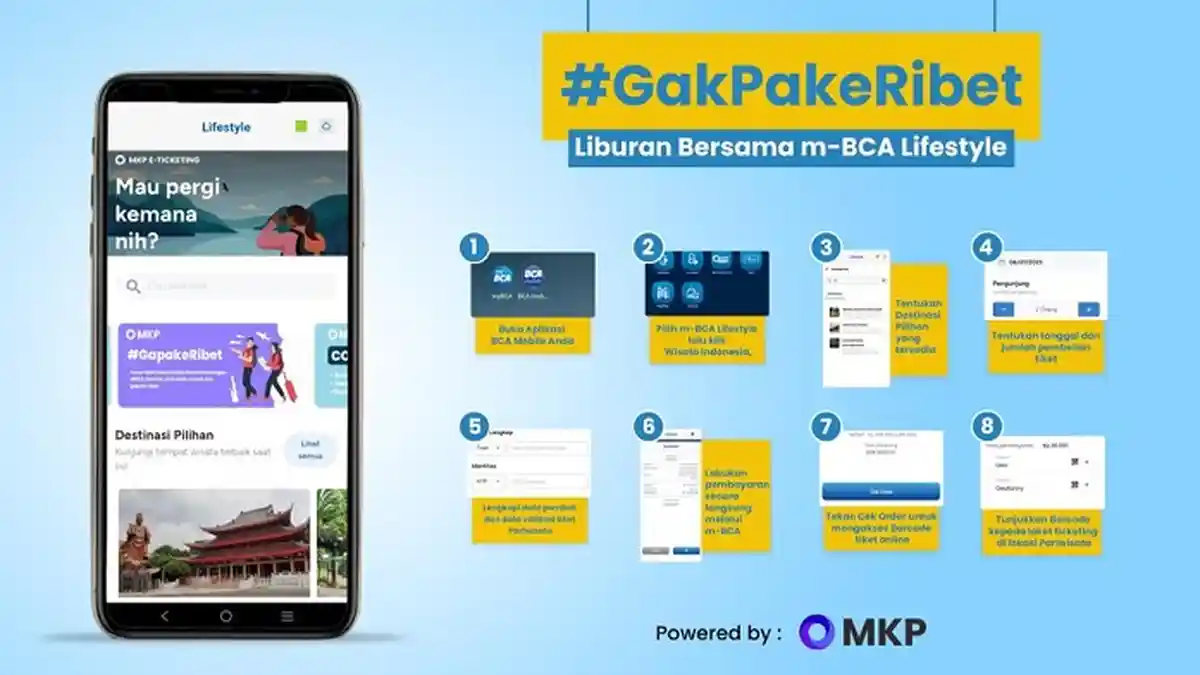 MKP Dukung Pembelian Tiket Liburan Gak Pake Ribet Melalui m-BCA Lifestyle