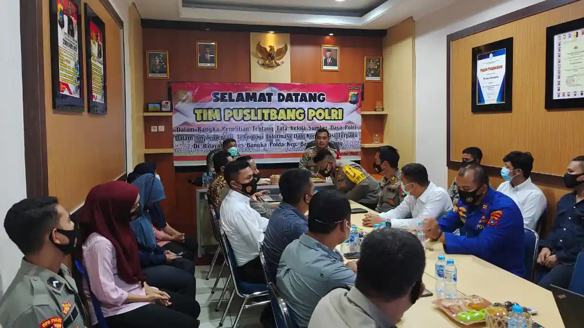 Tim Puslitbang Polri Datangi Polres Bangka