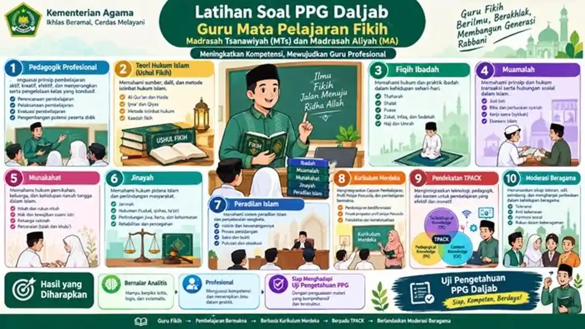 40 Soal PPG Daljab Kemenag 2026 Mapel Fikih Dilengkapi Kunci Jawaban ...