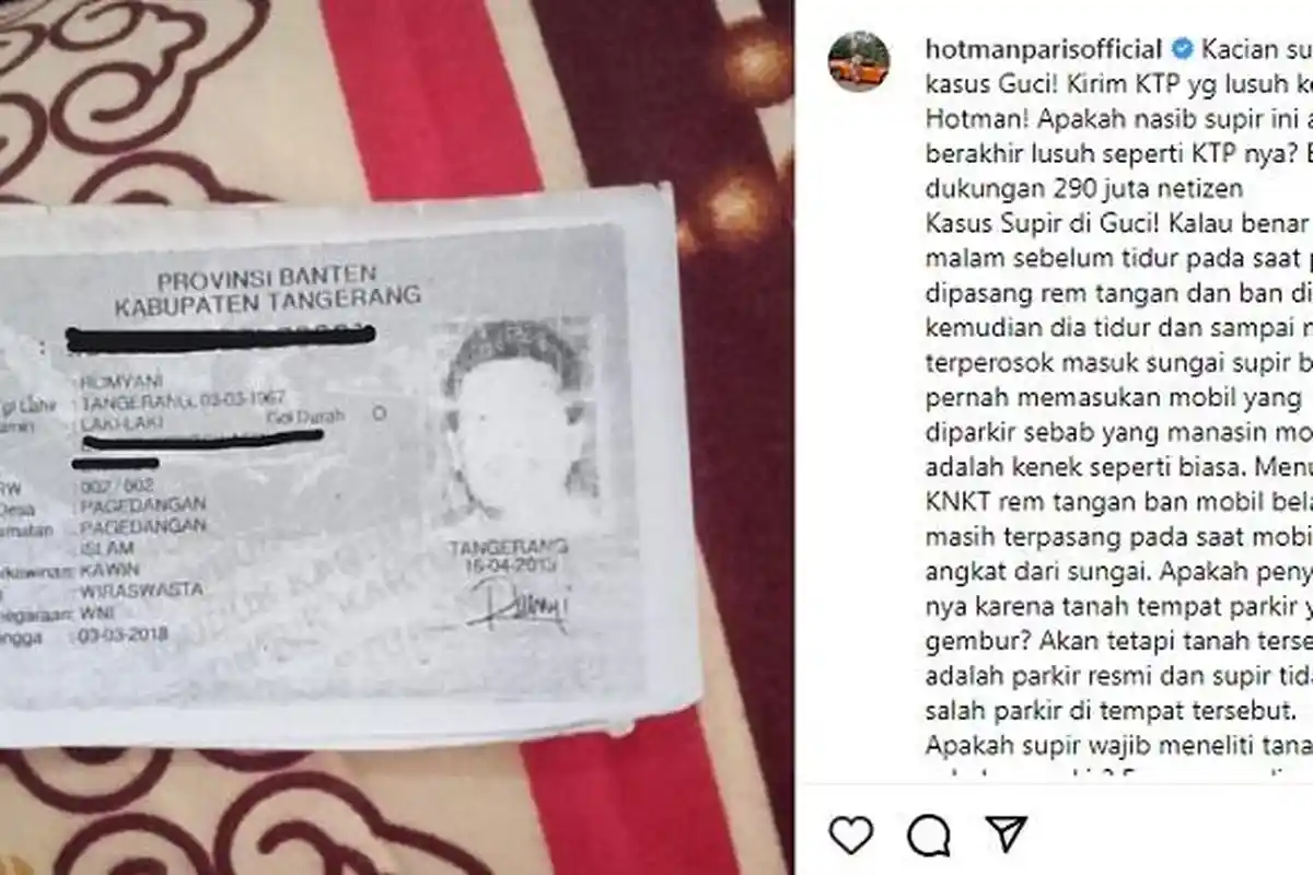 Hotman Paris Komentari Status Tersangka Sopir Bus Kecelakaan di Guci Tegal, Minta Dukungan Netizen
