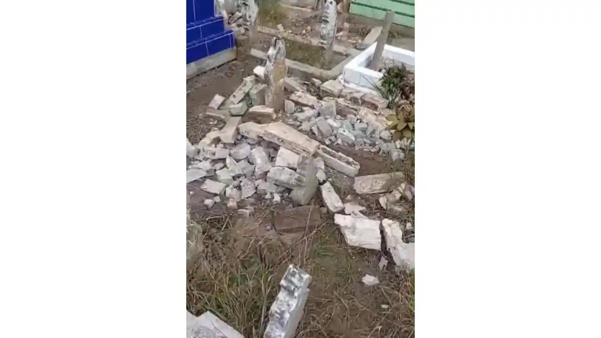 Rayap Besi Rusak Puluhan Makam di TPU Tanjung Mulia Hilir, Diduga Demi Beli Sabu