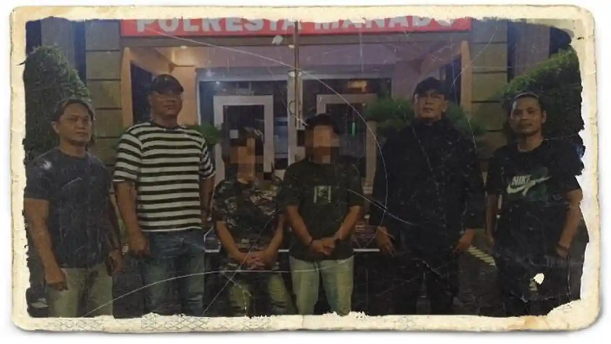 Dua Pemuda di Manado Ditangkap Polisi, Diduga Lakukan Pengrusakan Kendaraan saat Antar Jenazah